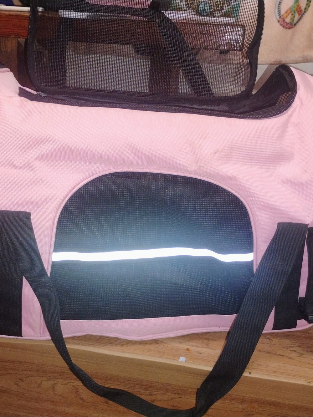 Pink Small Pet Carrier with Reflective Trim